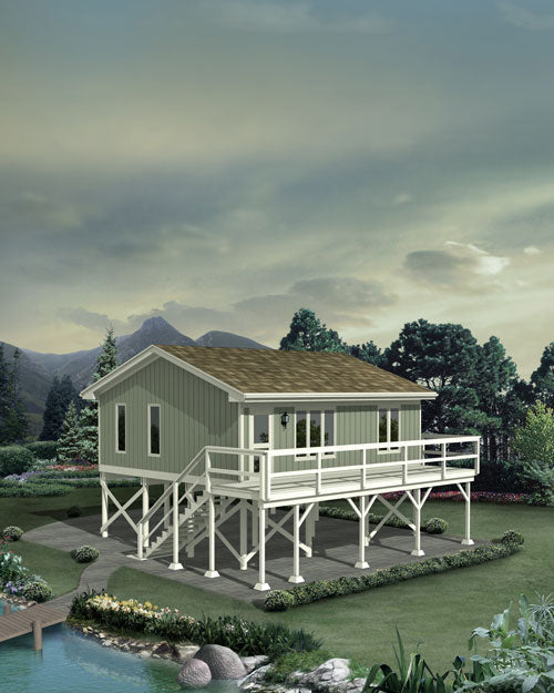 3-Car Carport With Apartment, E-Plan