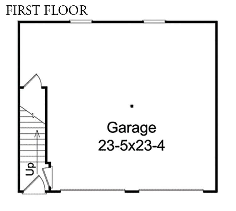 Justine Creek Studio 2-Car Garage, E-Plan