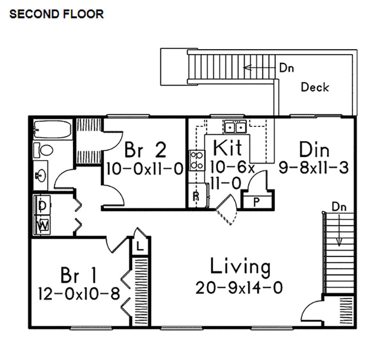 3-Car Garage Apartment, E-Plan