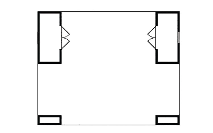 2-CAR CARPORT WITH STORAGE ROOMS: 30x24, E-PLAN