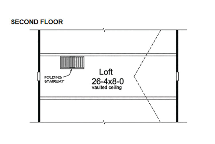 2-Car Garage With Vaulted Loft, E-Plan