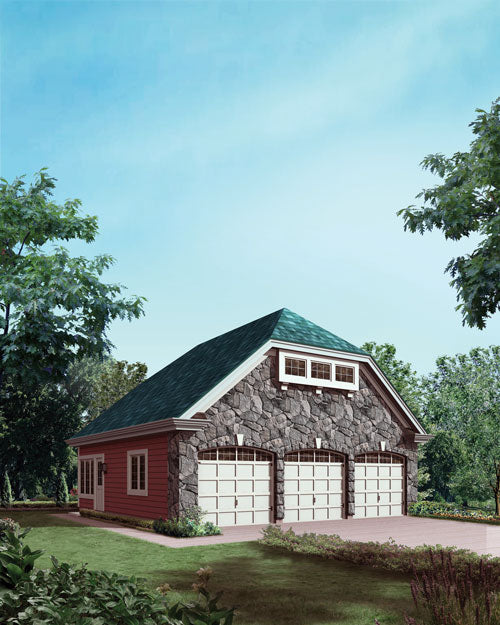 3-Car Garage With Bonus Room, E-Plan