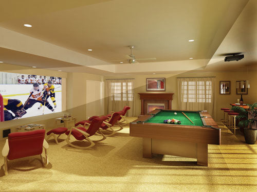Home Sports Bar With Movie Theater And More, E-Plan