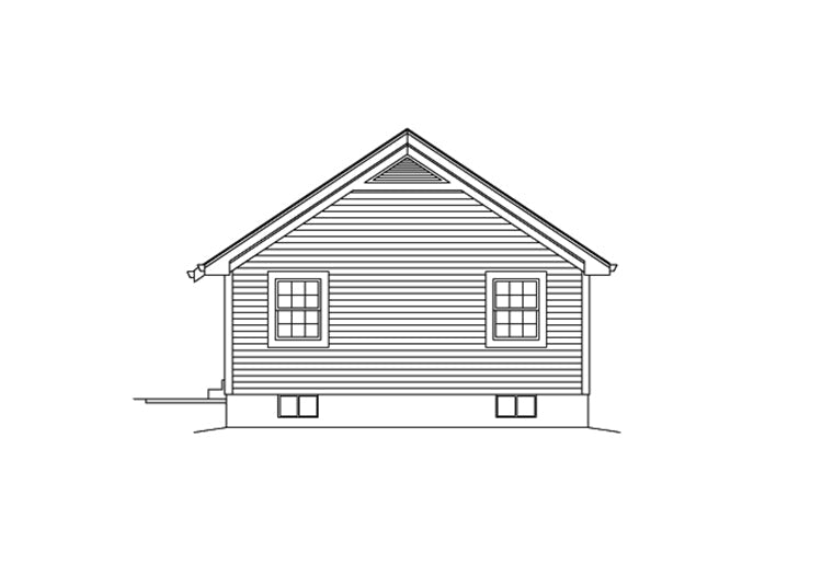 2-Car Garage With Shop And Safety Shelter, E-Plan