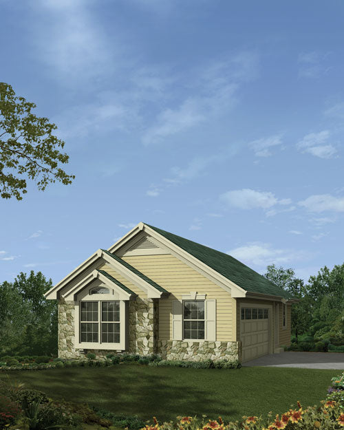 2-Car Garage With Shop And Safety Shelter, E-Plan