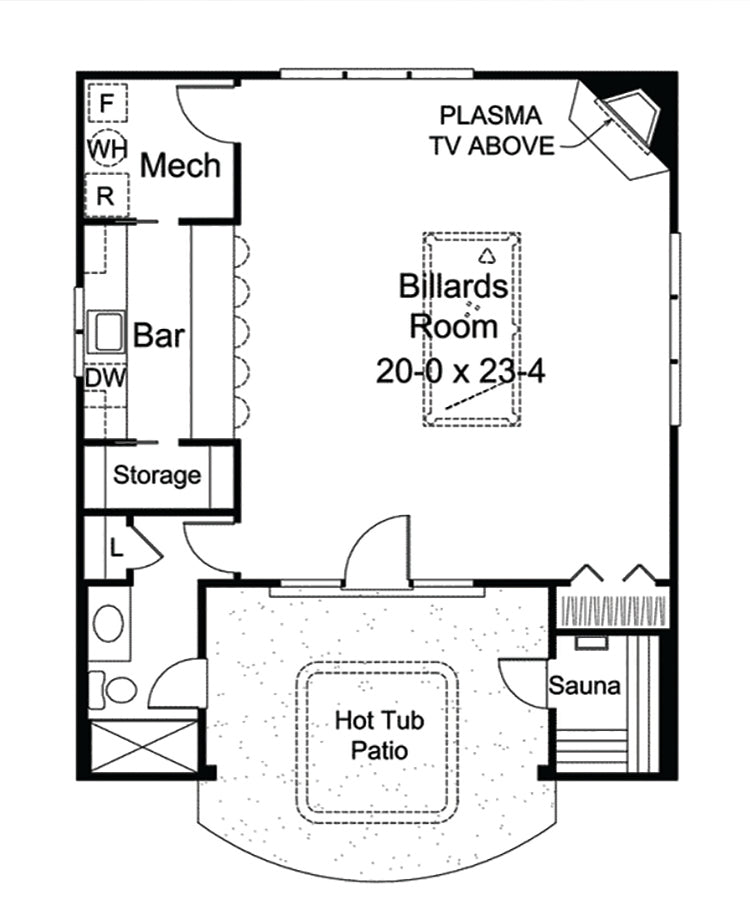 Marisela Billiards Room, E-Plan
