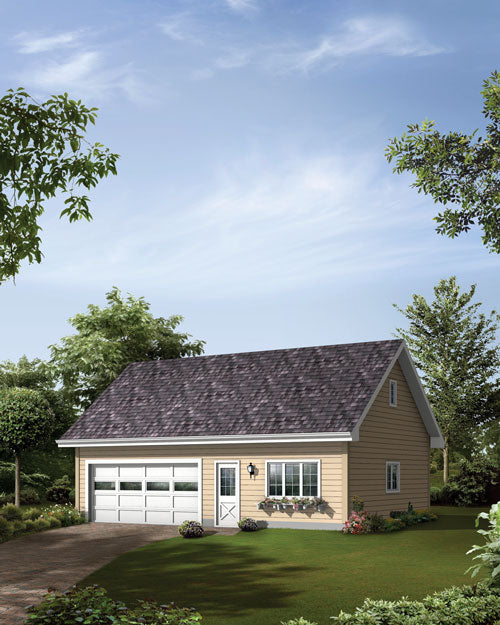 2-Car Garage With Loft And Work Area, E-Plan