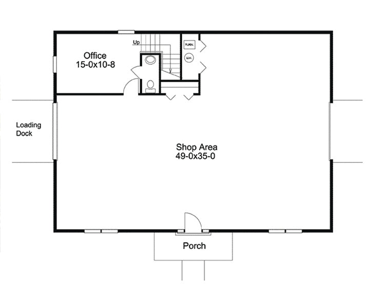 Shop With Office And Apartment, E-Plan