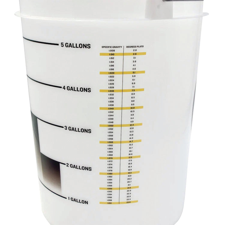 6.5 GALLON TRANSLUCENT FERMENTING BUCKET